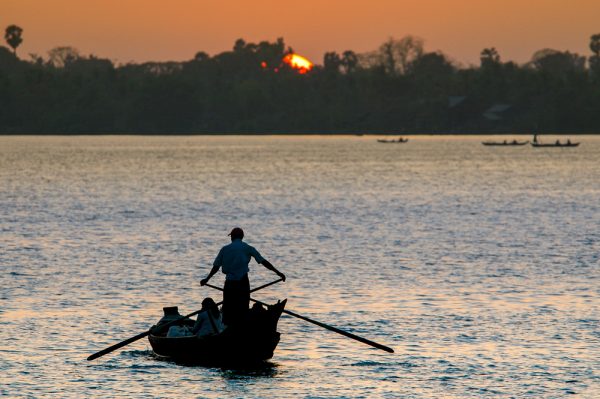Unterwegs bei einer Boottour im Ayeyarwady Delta.