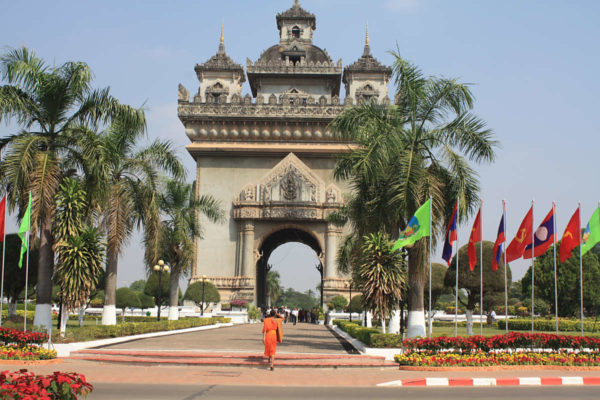 Die Hauptstadt Vientiane glänzt mit Sehenswürdigkeiten und der Entspanntheit - Streß kennt hier niemand.