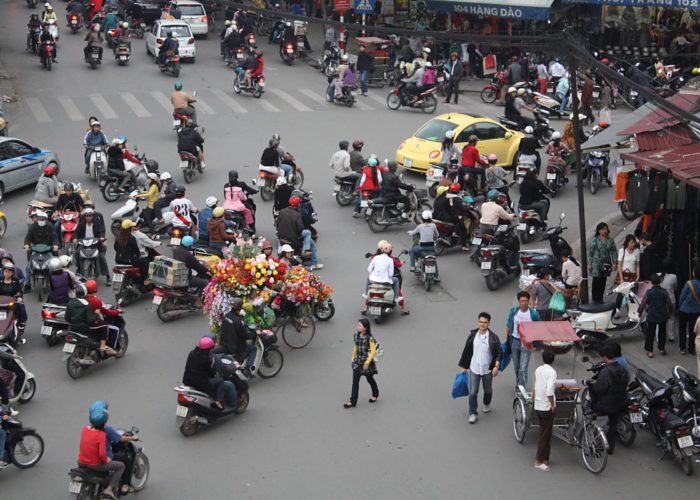 Viel Verkehr in Saigon / Vietnam.