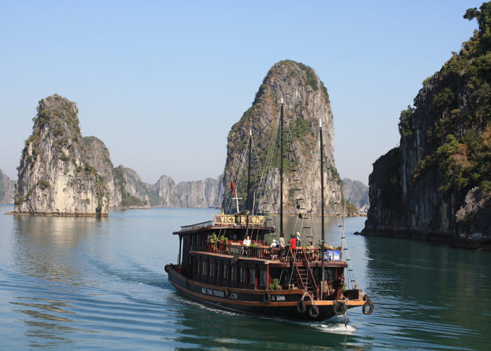 Die Halongbay im Süden von Vietnam.