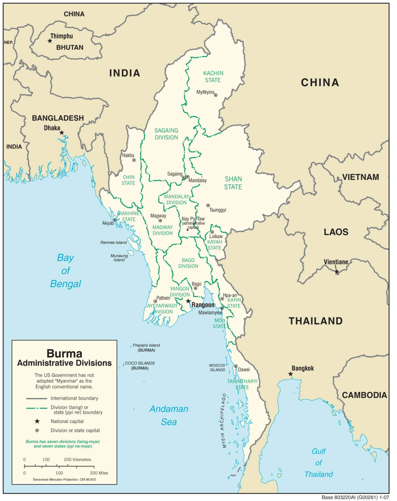 Landkarte Myanmar - wo liegt Myanmar?