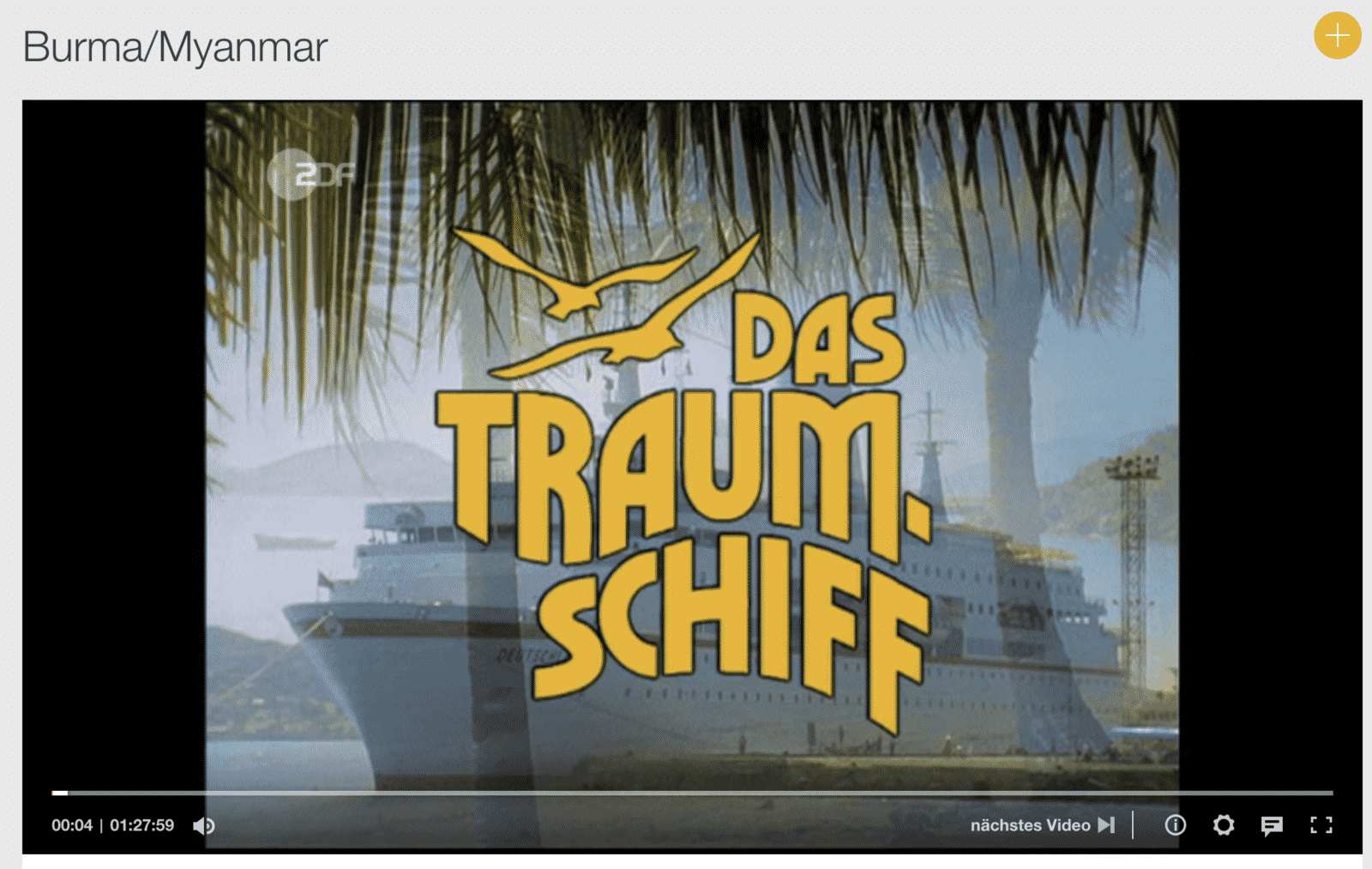 Das Traumschiff Myanmar läuft in der ZDF Mediathek.